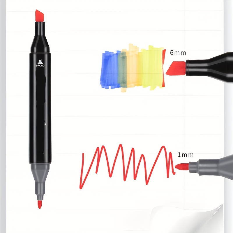 24/36 Colors White Rod Black Rod Double-ended Oily Markers