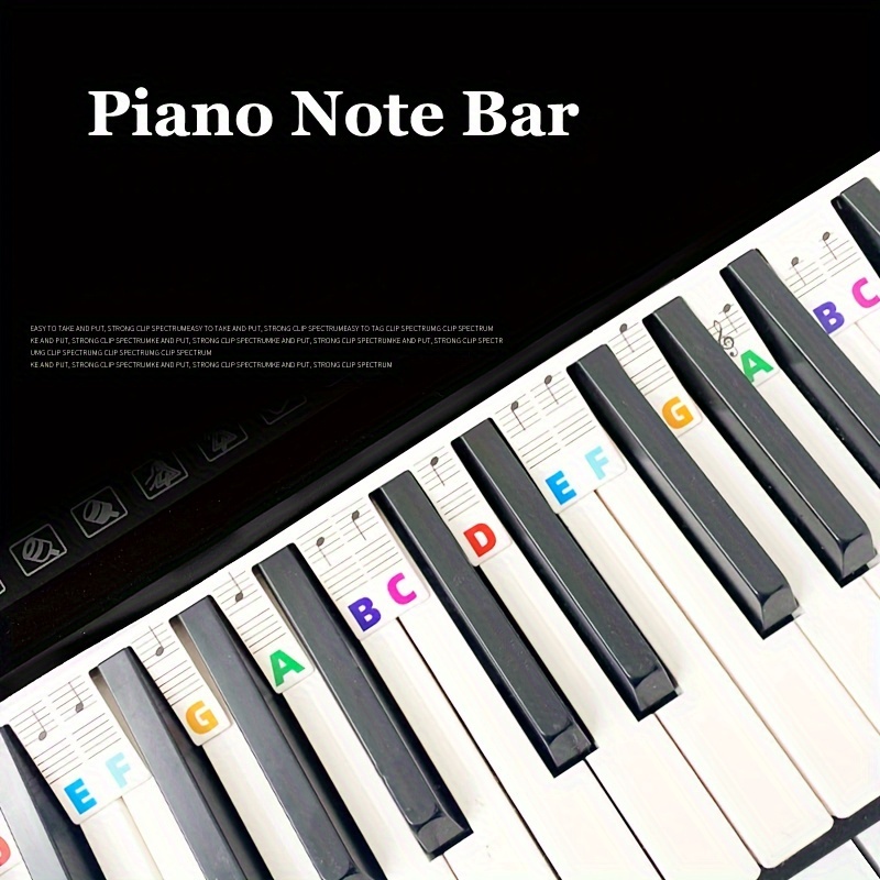 Anfänger Klaviernoten Guide, Abnehmbare Klaviertastatur Lernnoten  Etiketten, 88 Tasten in voller Größe, keine Aufkleber erforderlich,  wiederverwendbar