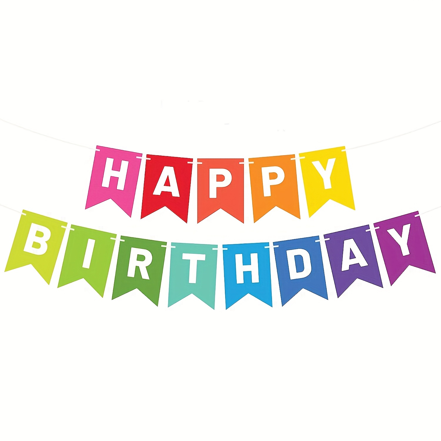 Rainbow Colorful Happy Birthday Banner Rainbow Theme - Temu Australia