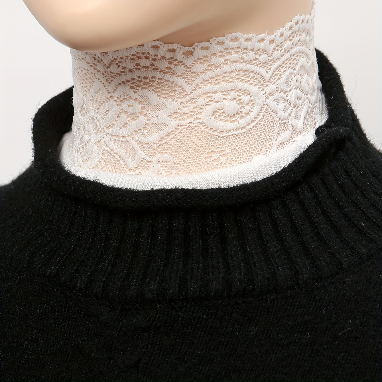 Lace Elegant Collar Detachable Dickey Collar Blouse - Temu Canada