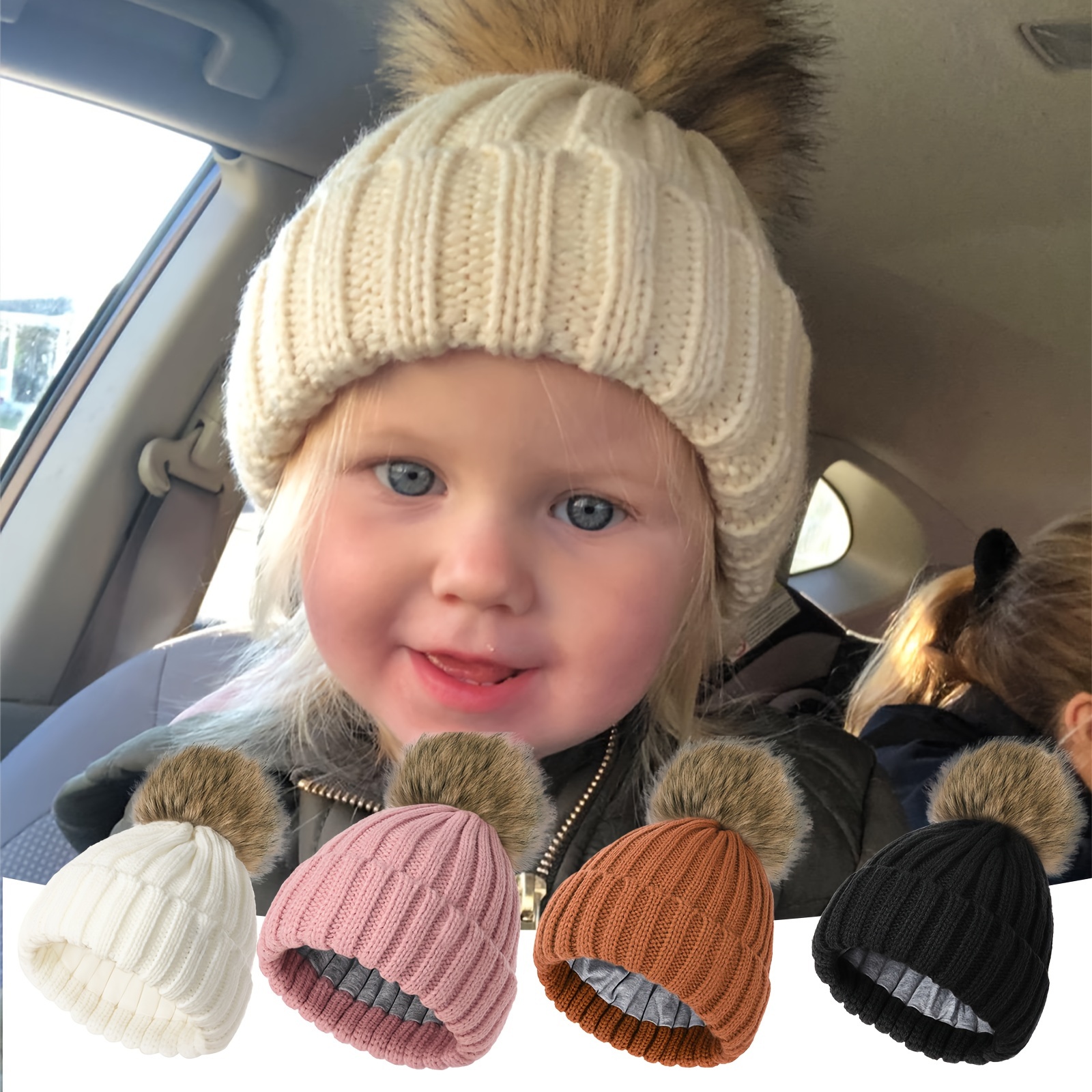 Bonnet en laine, enfant fille, taille 2 / 3 ans, bonnet à rayures