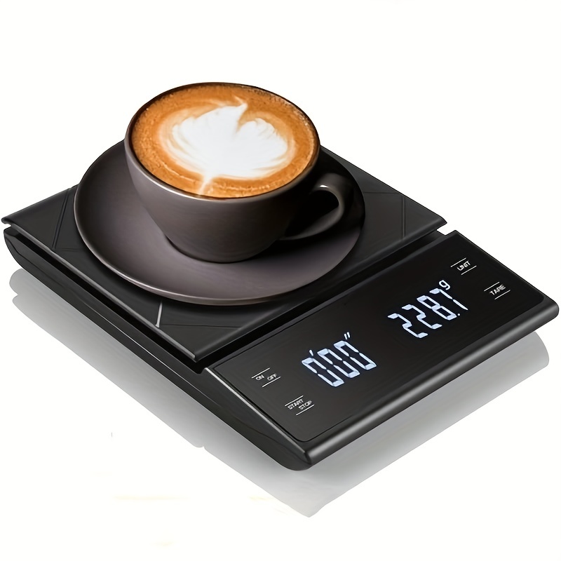 Báscula Digital de goteo para pesar café, 3kg, 0,1g, pantalla LCD con  temporizador, precisión, para