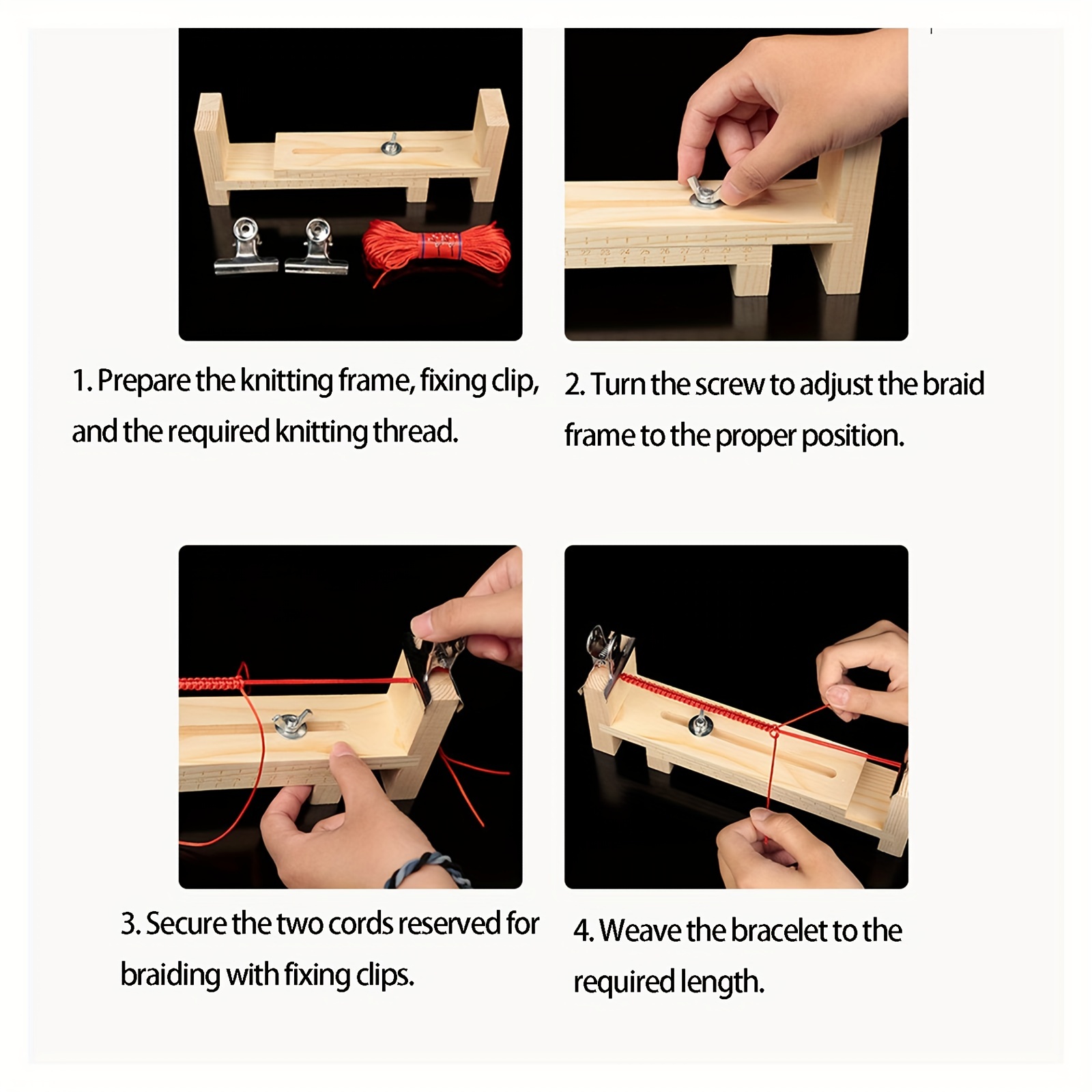 Wooden Jig Bracelet Maker Two Clips Fixed Paracord Bracelet - Temu Japan