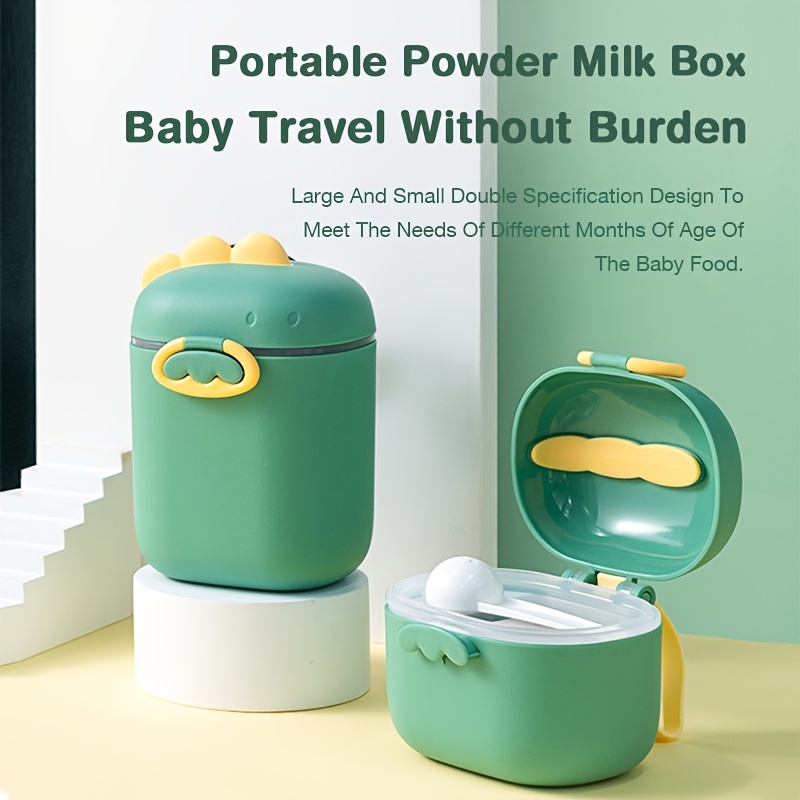 Boîte à Lait en Poudre pour Bébé,Conteneur Alimentaire Scellé Portable avec  4 Compartiments, Bébé pour Voyages Et Activités (Pink)