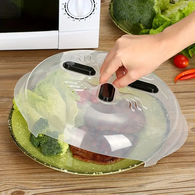 Plastic Food Cover Keep Your Kitchen Clean And Safe With This Microwave  Splatter Cover Bbq Accessories Kitchen Stuff Halloween Christmas Party  Favors - Temu