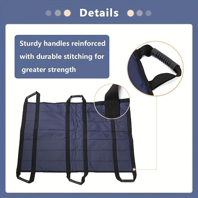 1pc Patient Padded Bed Transfer Nursing Sling, Safety Lift Aid Equipment  For Elderly, Patient Care Transfer Nursing Sling Handle Back Lifting  Activity