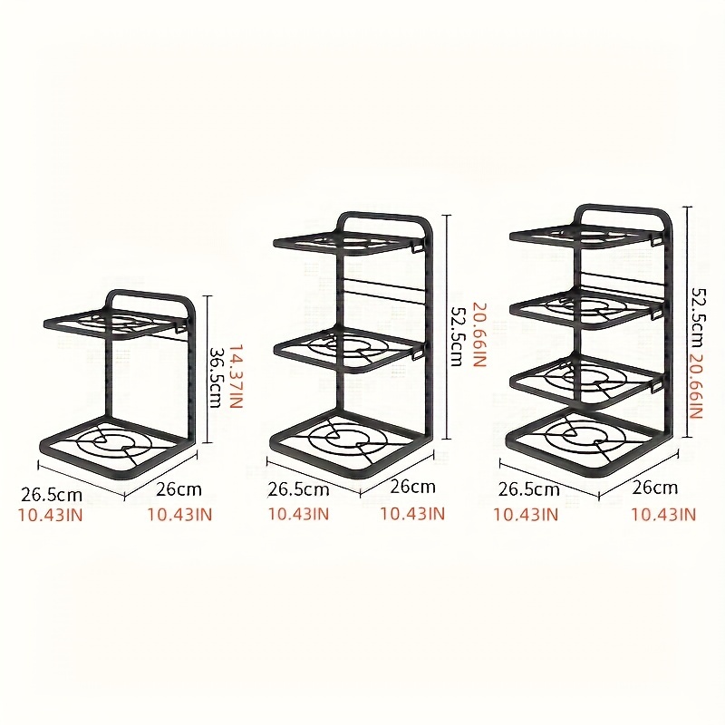 Storage Organizer Multi layer Adjustable Pot Holder Floor - Temu