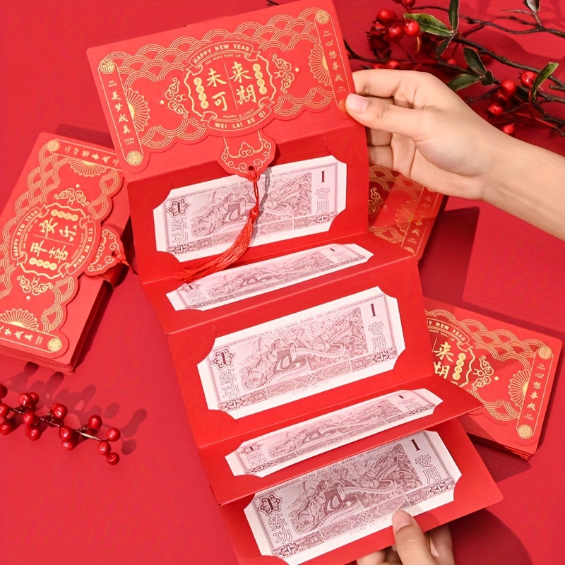2024 Chinese New Year Folding Red Envelopes 10 Card - Temu