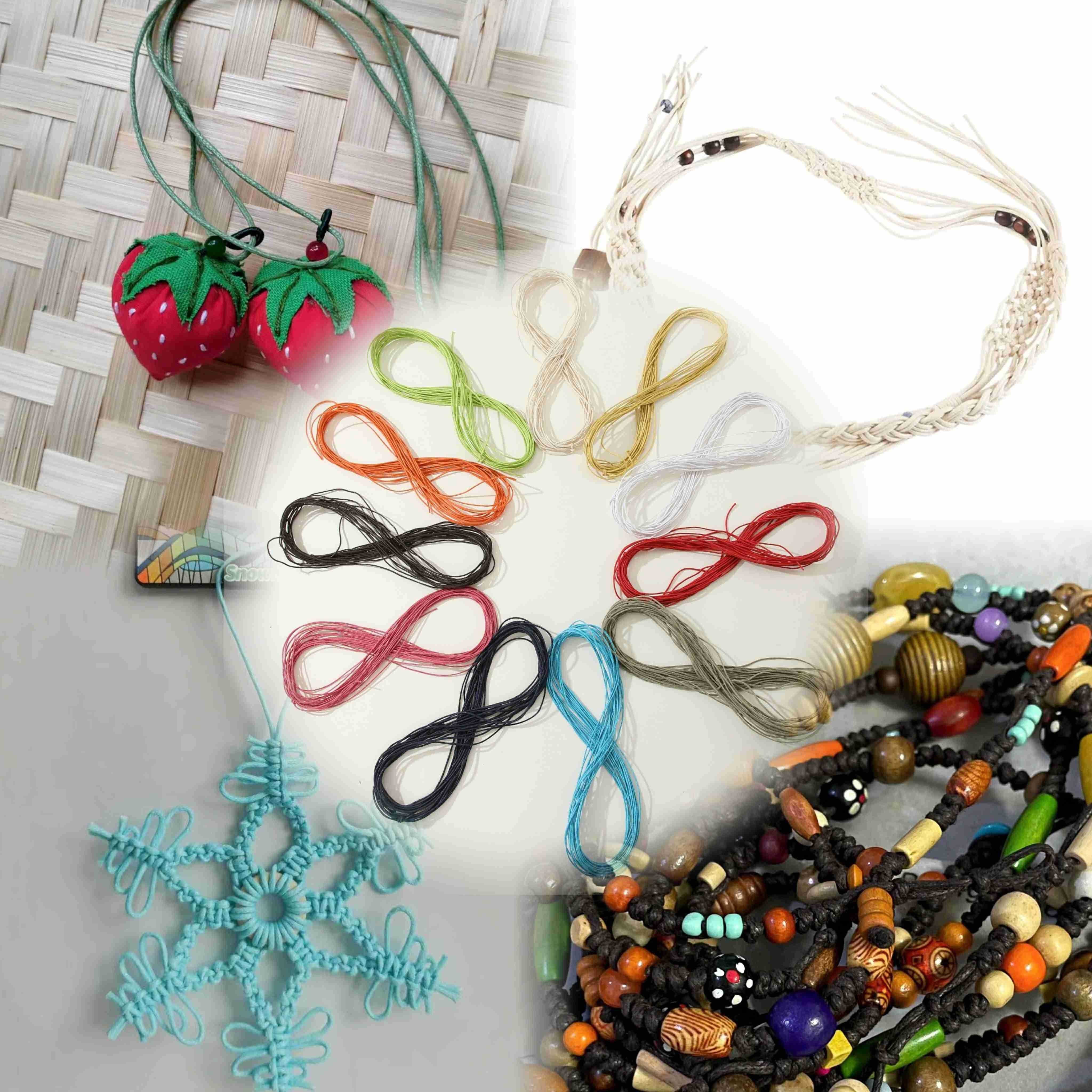 Braccialetti di perline intrecciati per bambini con cordoncino coreano  cerato regolabile all'ingrosso 