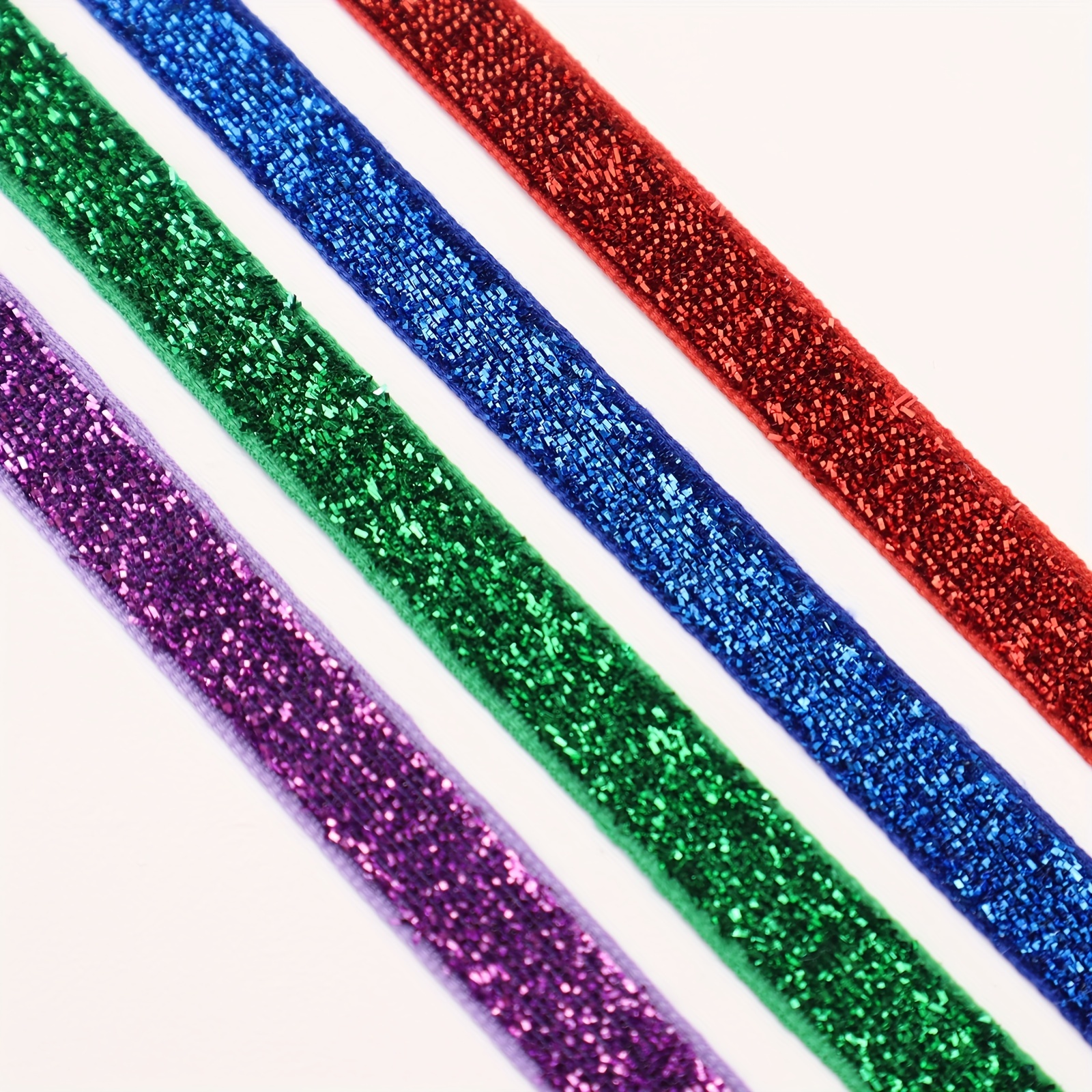 5 Yards Metallic Glitter Ribbon Lace Ribbon Sparkly Velvet - Temu