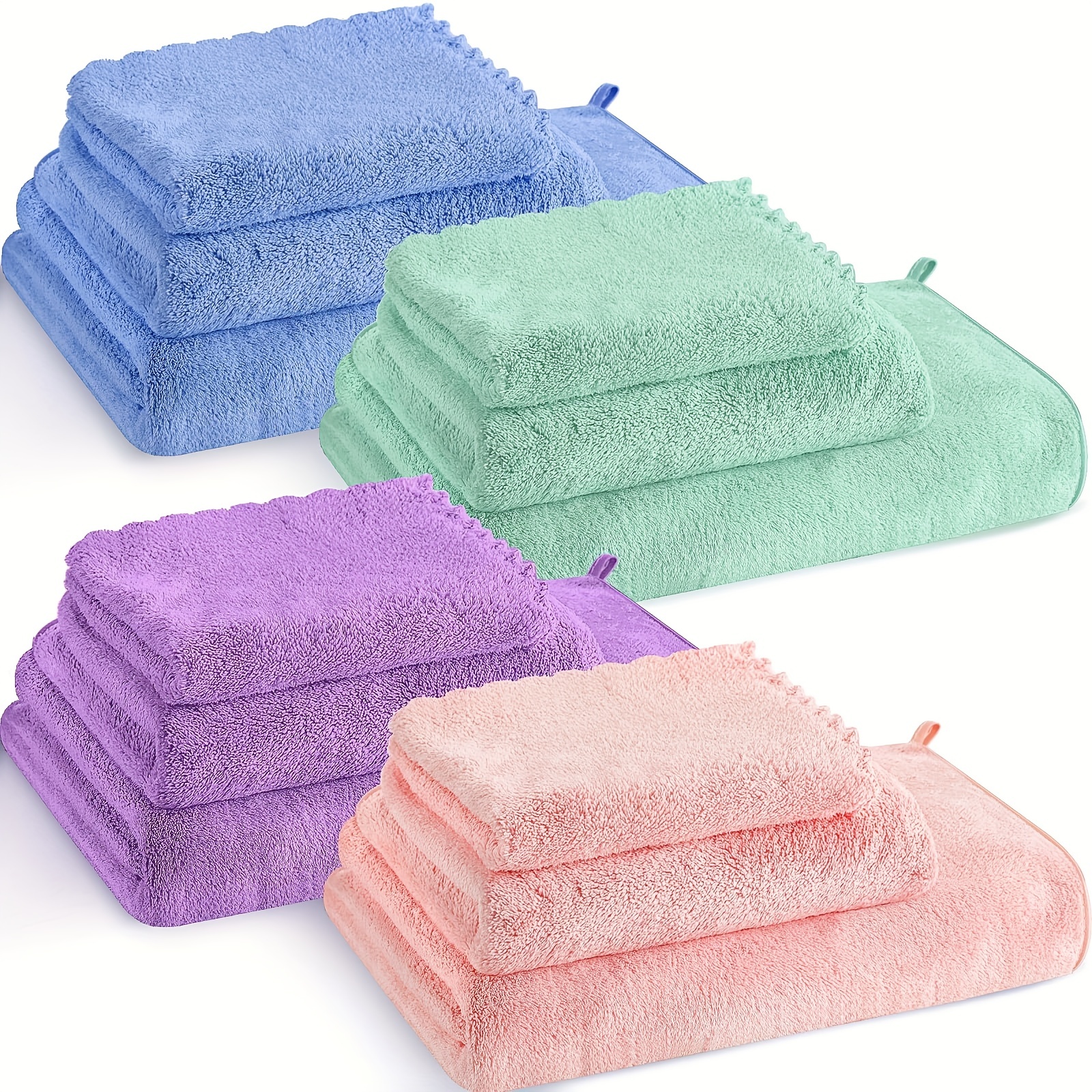 Asciugamani quadrati piccoli da 2 pezzi asciugamani per il viso morbidi e  Non sbiaditi ad alto assorbimento d'acqua asciugamani per salviette ad