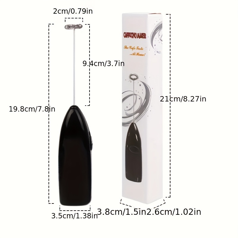 1pc Milk Creamer Handheld Battery Operated Electric Frother For Coffee, Hot  Chocolate, Durable Stainless Steel Whiskey Mini Drink Mixer
