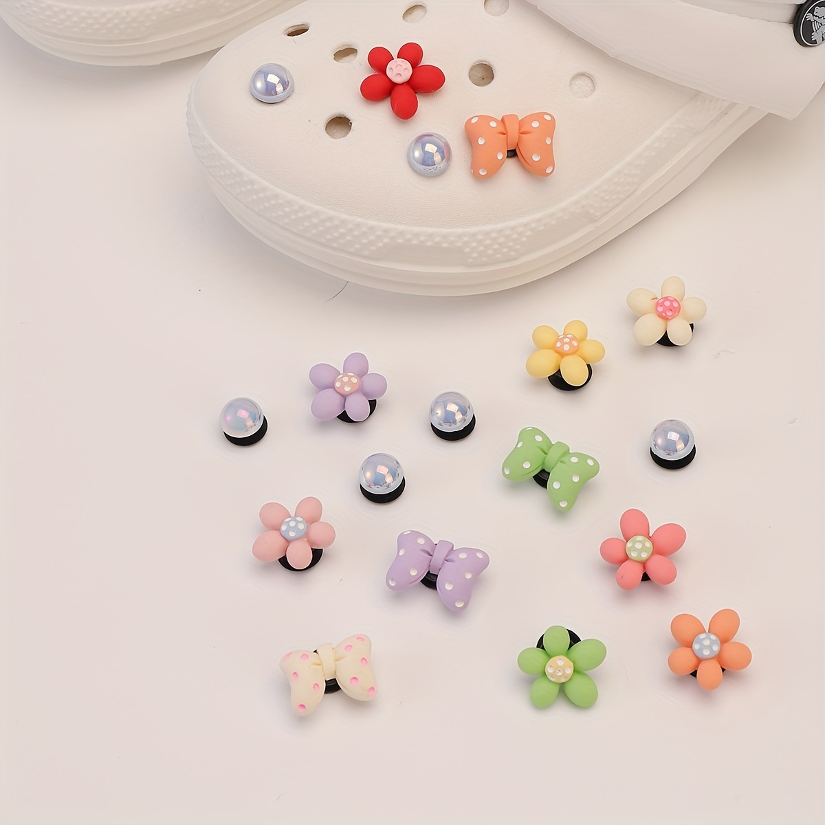 Mix 50PCS PVC Croc Charms Blue Flower Frog Turtle Octopus Earth Bike Garden  Shoes Button Decorations Ornaments Accessories