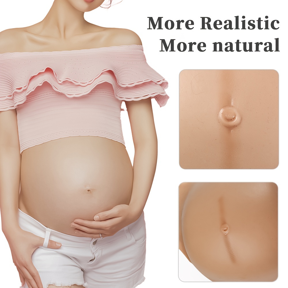 Silicone Realistic Pregnant Belly Prop En 3 Colores 3 - Temu Mexico