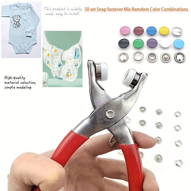 How to use a snap fastener pliers/ how to attach plastic snap button 