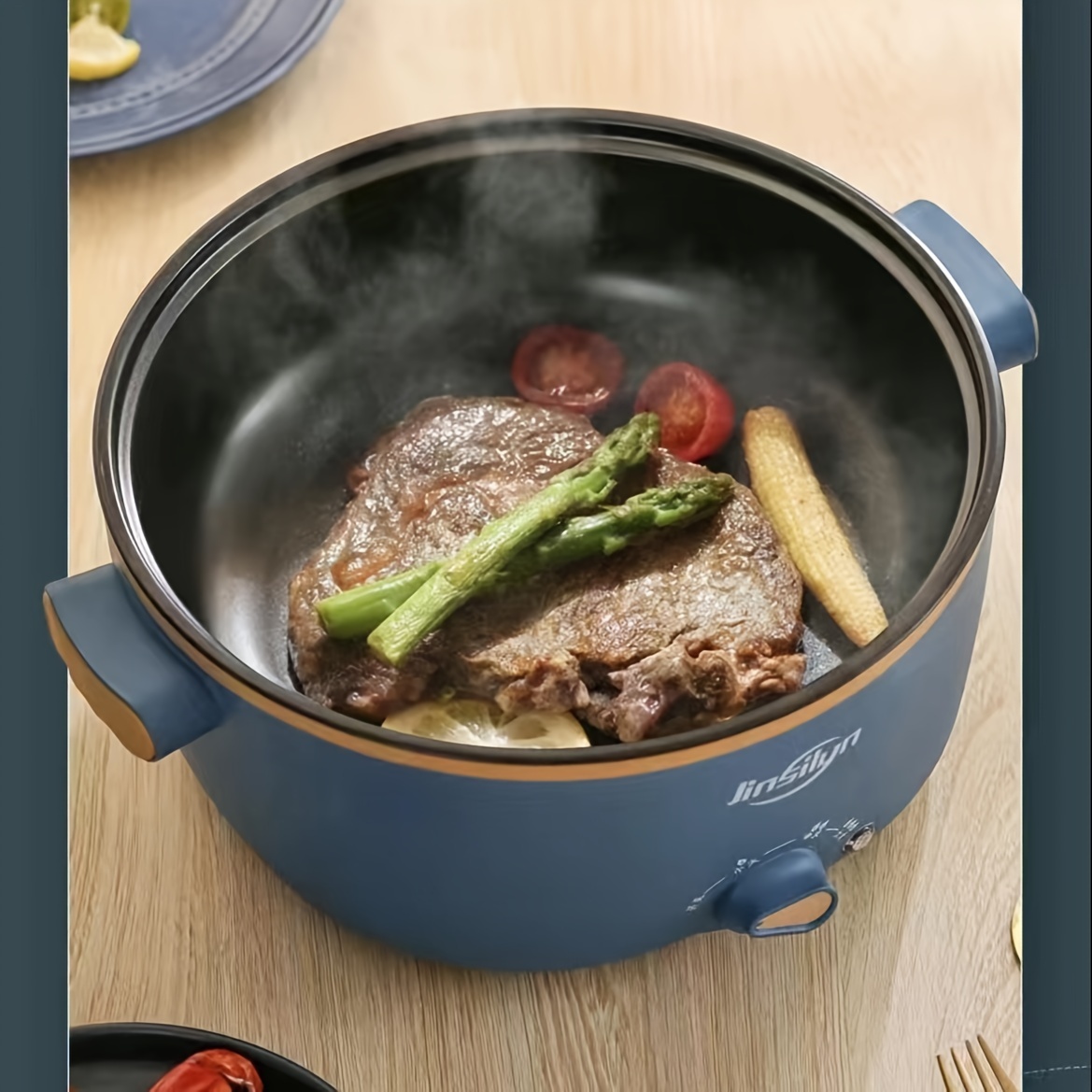 Household Multi-function Electric Frying Pan Integrated Non Stick Frying  Pan Large Capacity Electric Hot Pot Electric Cooking
