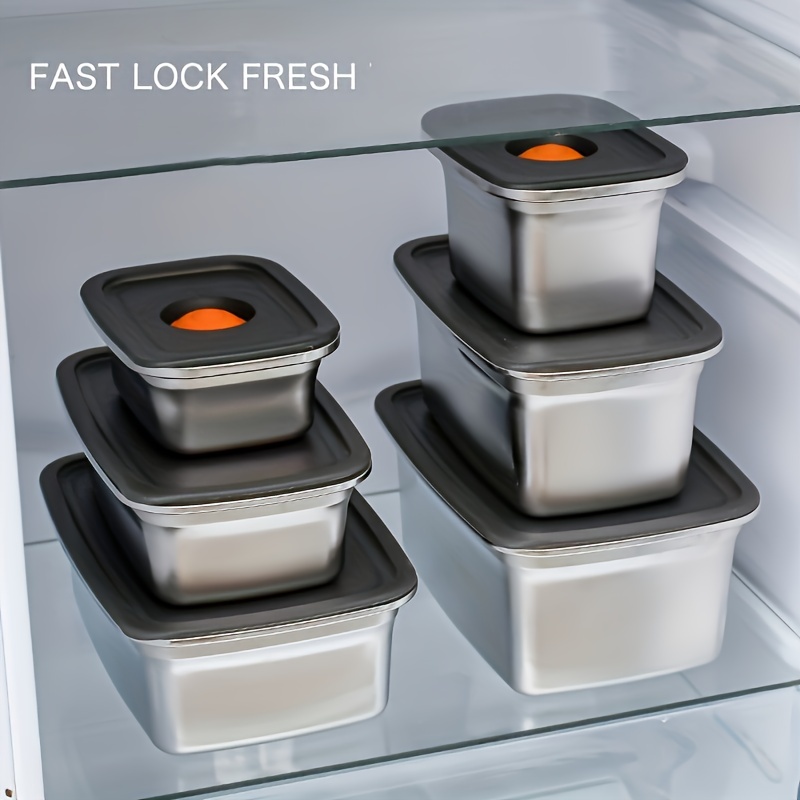  Stainless Steel Food Storage Containers, Leak Proof & Airtight  Lids