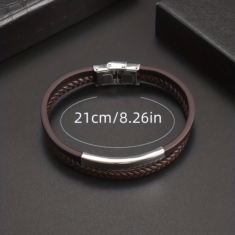 Men's Multilayer Braided Leather Rope Bracelet