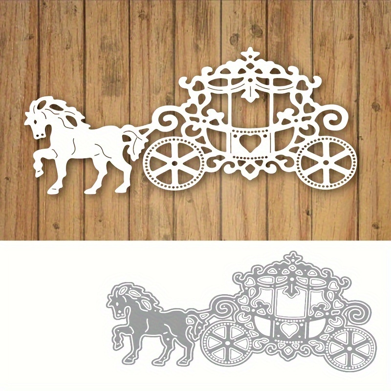 

Ideal For Creating Golden Embossed Die-cut Backgrounds For Diy Scrapbook Carriage Cards Using Carbon Steel Cutting Dies.