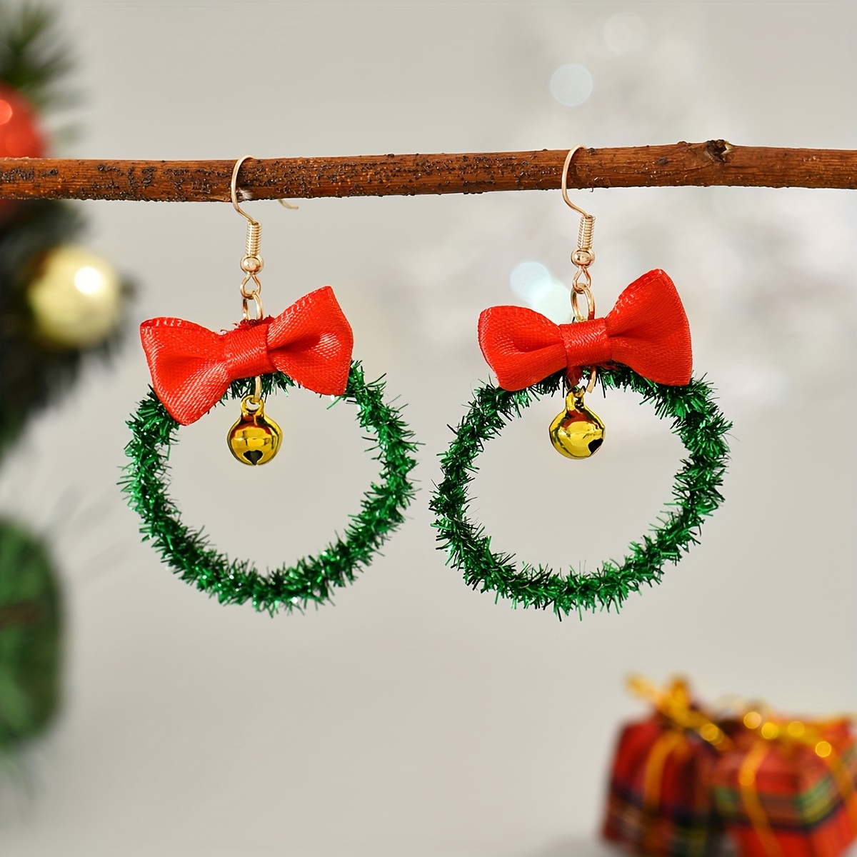 Christmas Gifts Santa, Christmas Earrings Bells