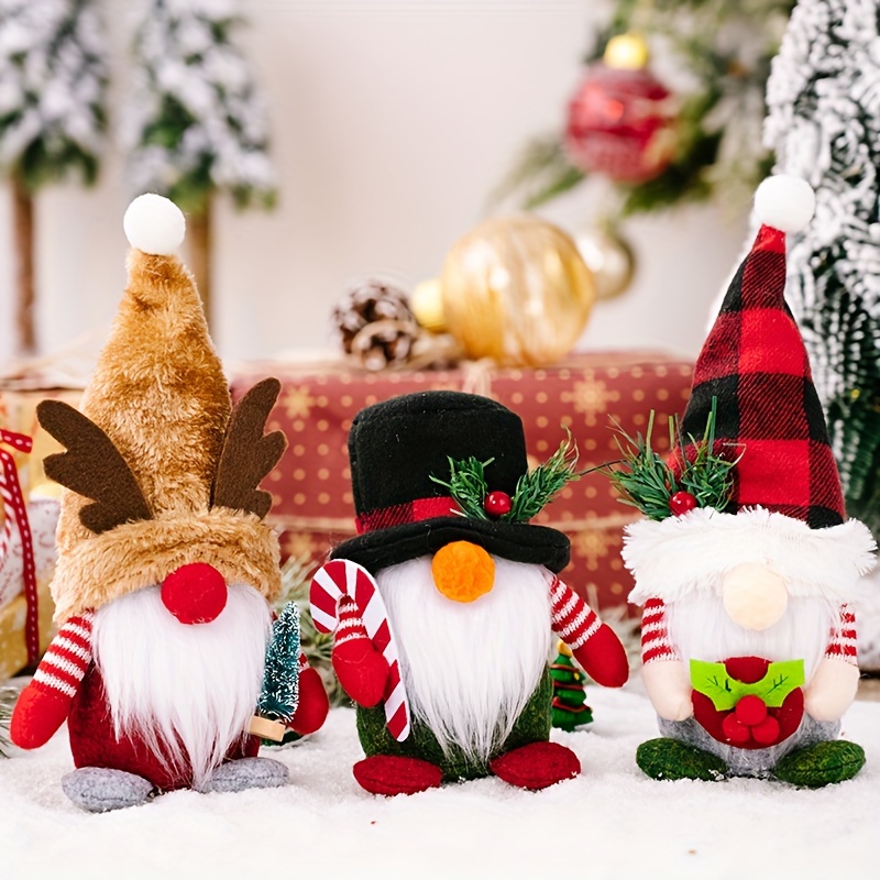 Lighted Christmas Gnomes Plush Decorations Gnomes Decor - Temu