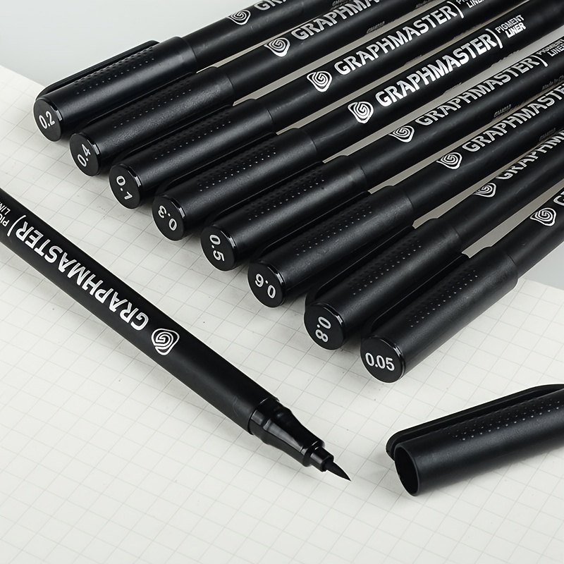 9 Pack Micro-line Pens 9 Colors Fineliner Pen Waterproof Ink Set Anime  Artist