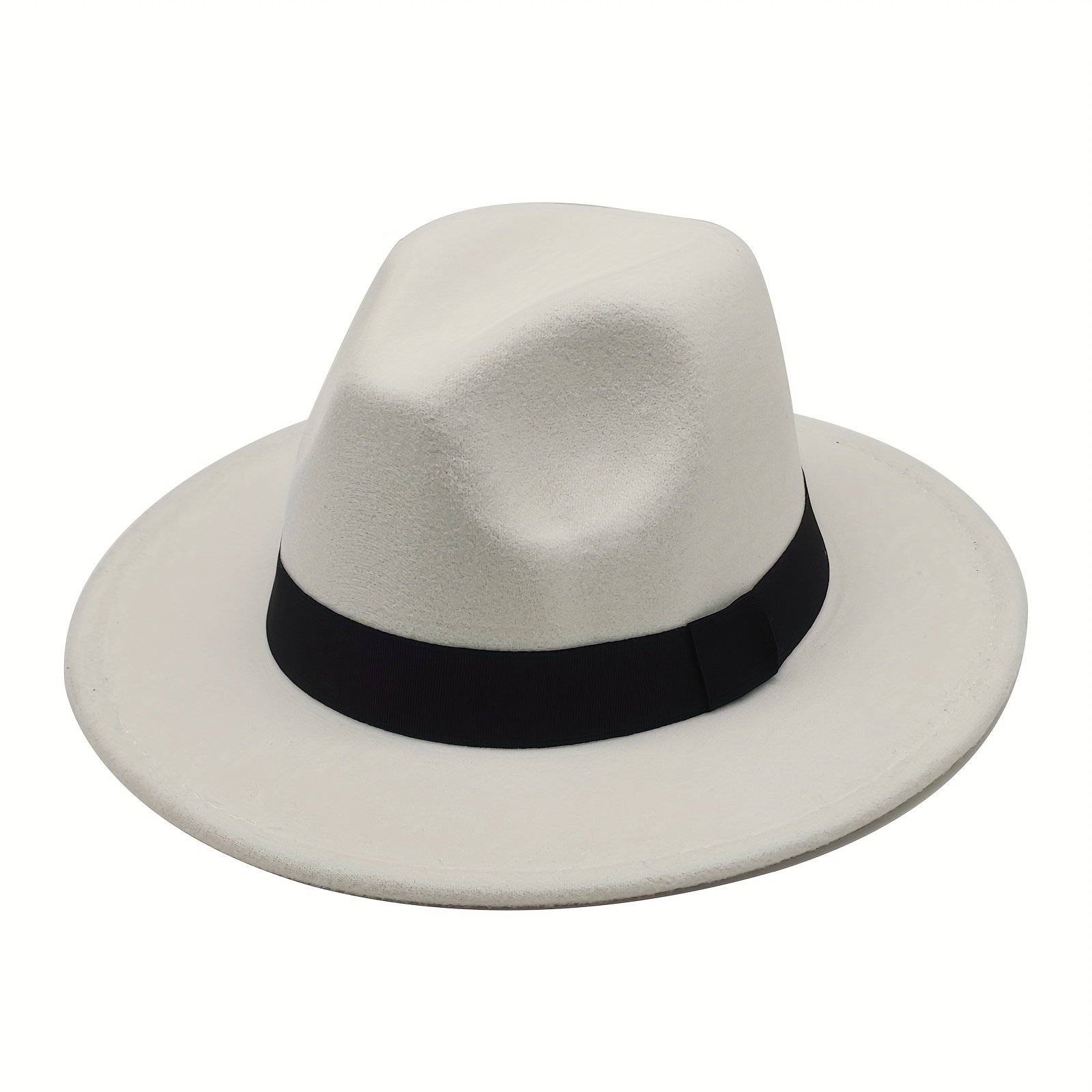 1pc Wide Brim Fedora Hats For Mens Womens Felt Fedora Hats With Hat Band  Ideal Choice For Gifts, Free Shipping On Items Shipped From Temu