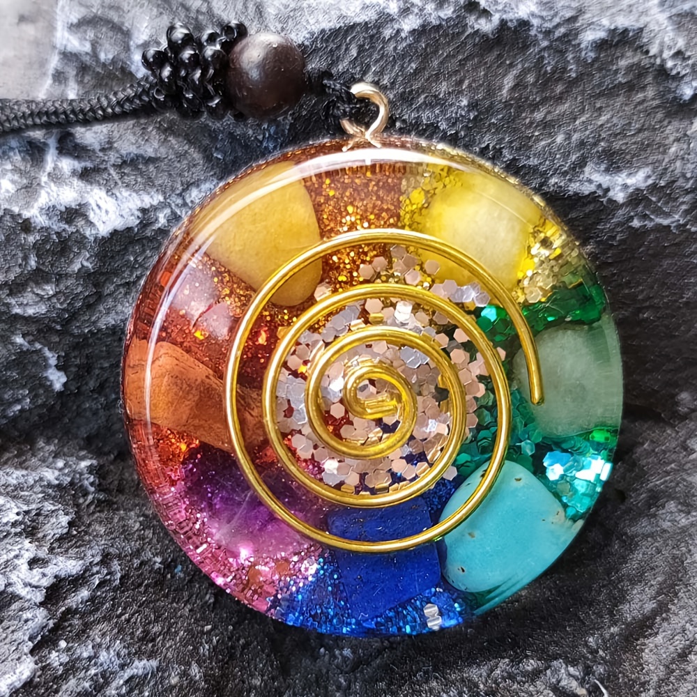 7 Chakra Agate Gemstone Tree Life Water Drop Necklace - Temu