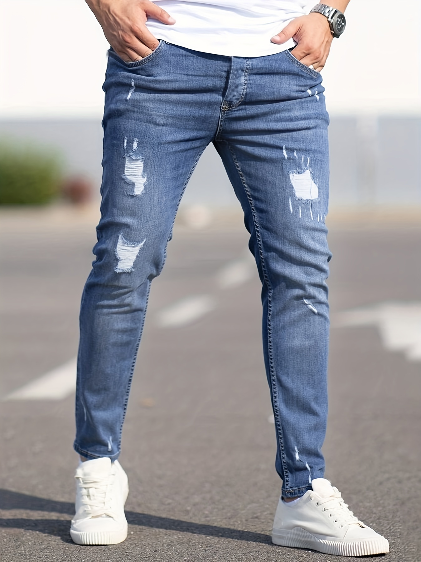 Pantalones Para Hombre Jeans Ajustado