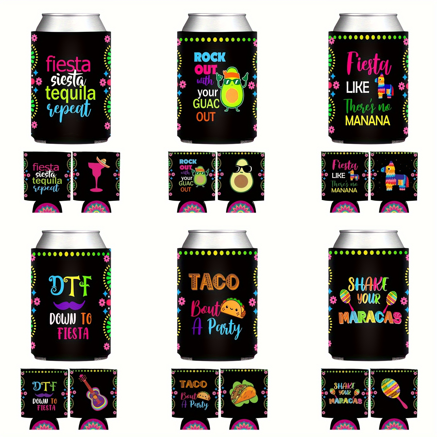 SALE! Fiesta Siesta Tequila Repeat Cinco De Mayo - Set of 10 Cups