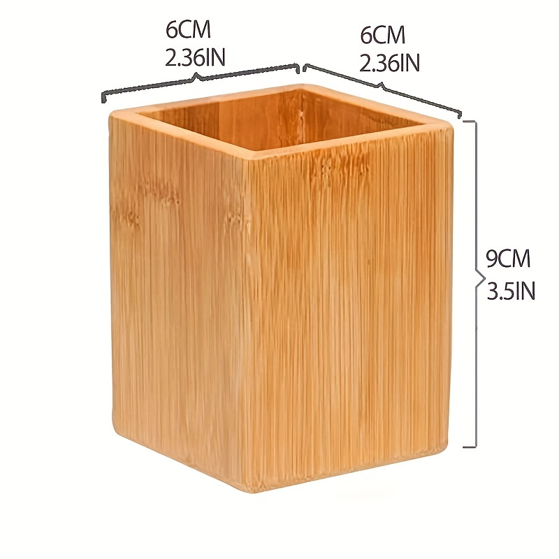 

Organize Your Desk With This Multifunctional Bamboo Pencil Holder!