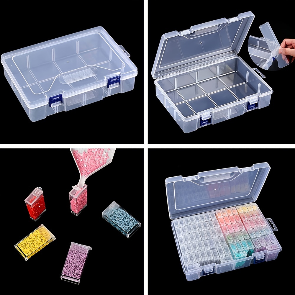 TDOTM 64 Grid Diamond Painting Storage Containers, Clear Tic  Tac Bead Storage Organizers
