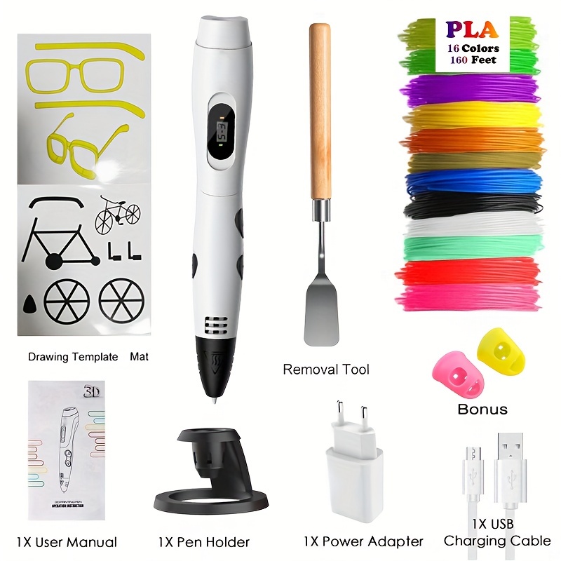 Bolígrafo de dibujo 3D para niños, pluma de impresión 3D, 5V, filamento PLA  Stift para niños, juguetes educativos, pasatiempos, lápiz 3D para regalo -  AliExpress