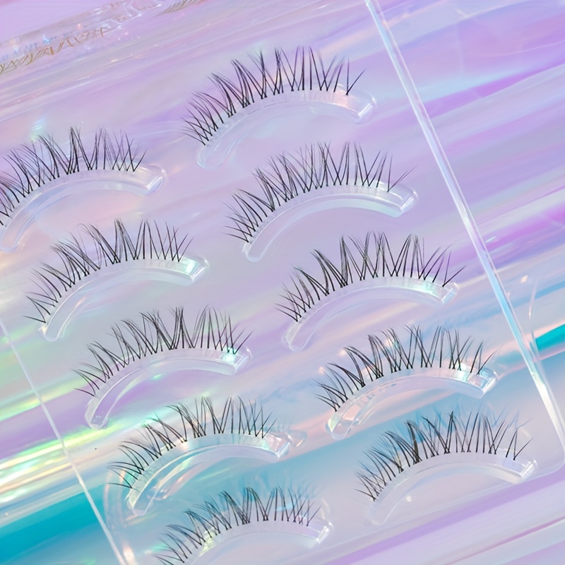 5 Pairs Natural Look Soft Reusable Eyelashes 10mm