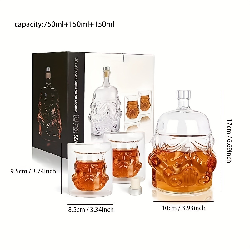 650ml Creative Storm Trooper Decanter White Soldier Glass Jug Liquor Bottle  Whiskey Wine Brandy Scotch Bourbon