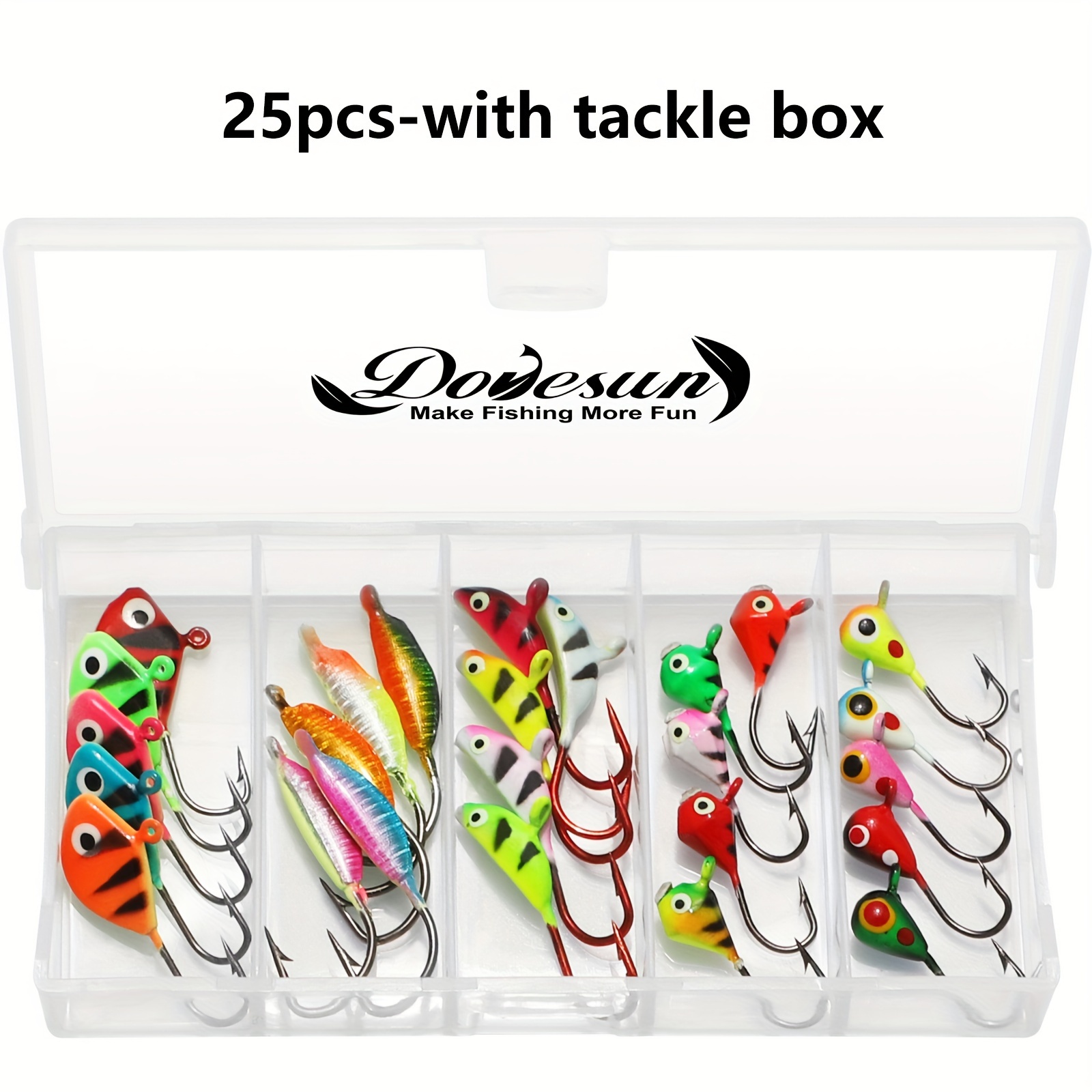* 22pcs Ice Fishing Jigs Kit, Ice Fishing Hooks - Glow In The Dark - Ice  Fishing Lures For Walleye Perch Jigs Heads For Ice Crappie Jigs With Ta