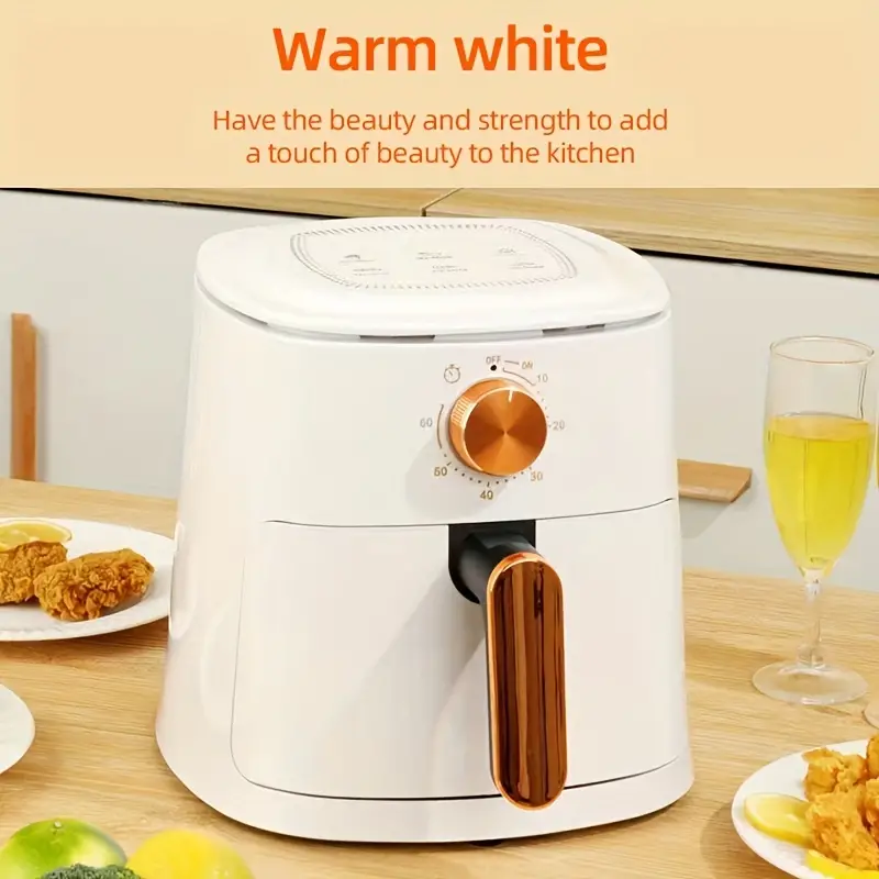 1pc multifunctional air fryer air fryer healthy cooking nonstick user friendly and dual control temperature w 60 minute timer auto shutoff dishwasher safe basket cookware kitchen accessories small appliance details 4