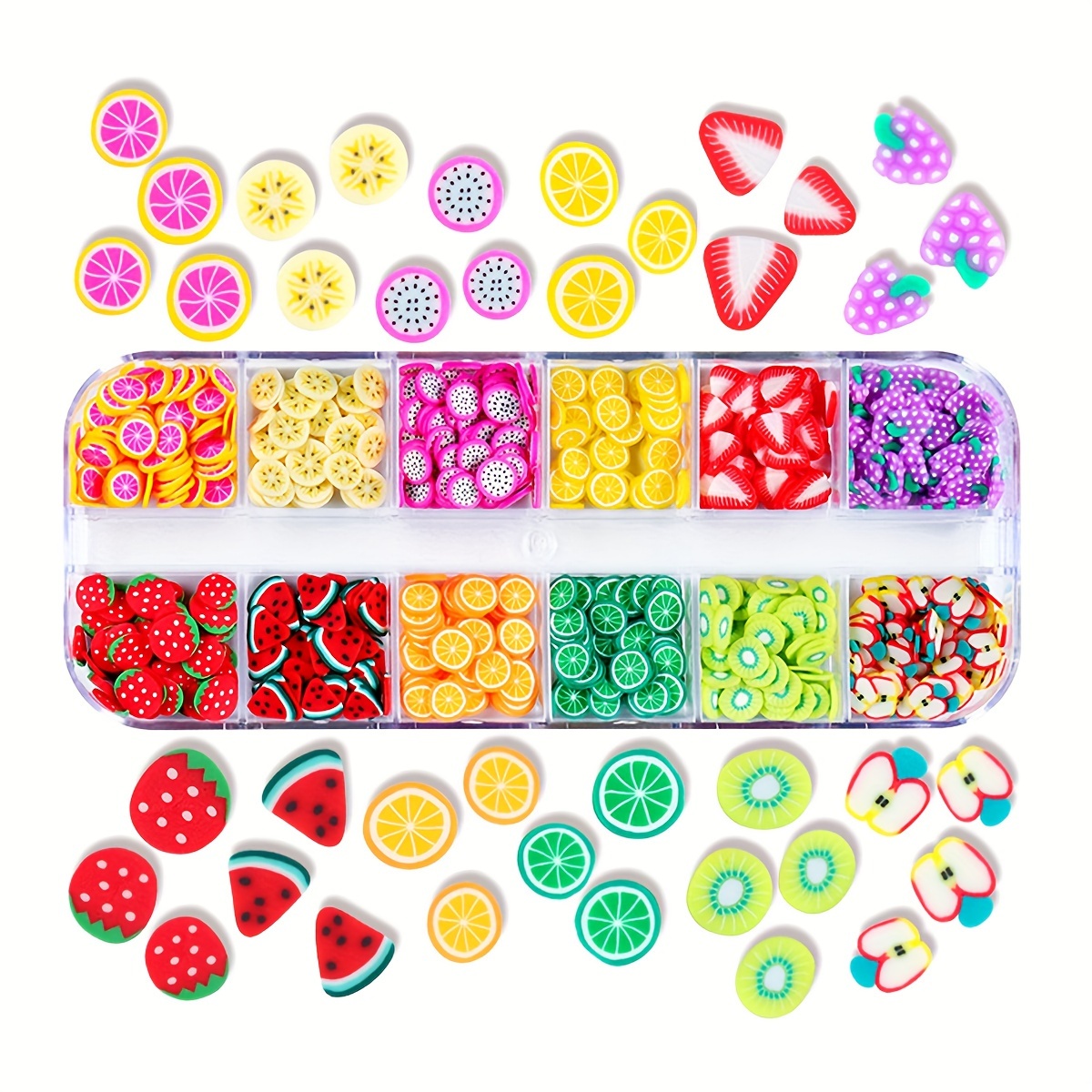 About 1500 PCS Resin Fruit Charms Fruit Summer Resin Charms Fruit Candy  Nail Charms Craft Making – the best products in the Joom Geek online store