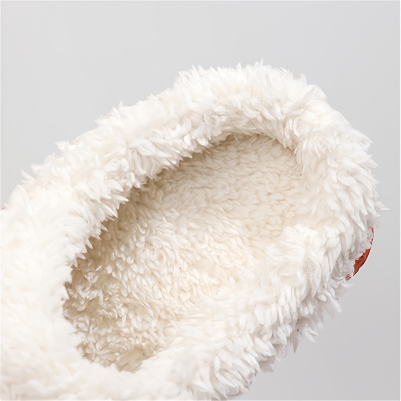 Solid Fleece Footwear, Women's Bubble Warm Soft Slides,Slippers Women,Temu