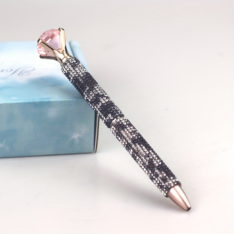 Creative Metal Crown Crystal Ballpoint Pen 0 7mm Blue Student