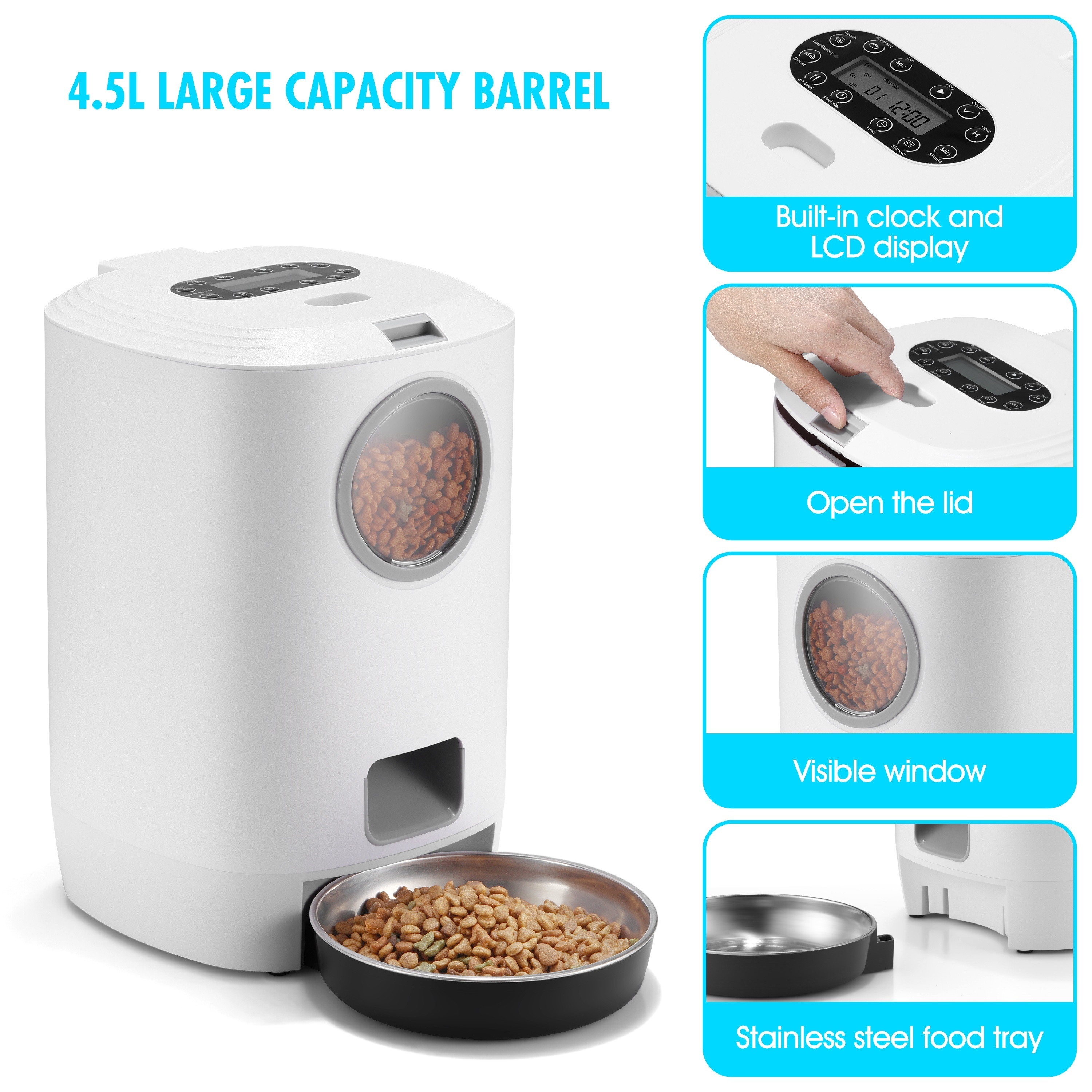 Eif Automatic Pet Feeder Automatic Pet Feeder Smart Food - Temu