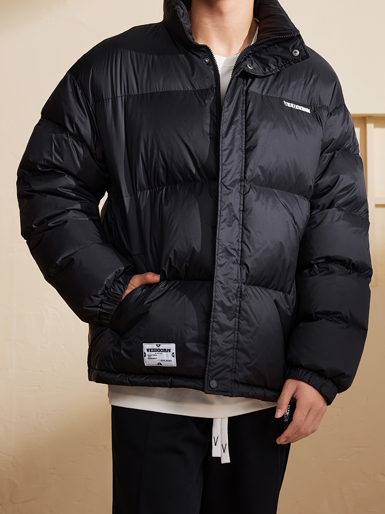 herren verdickte daunenjacke stehkragen Temu Germany