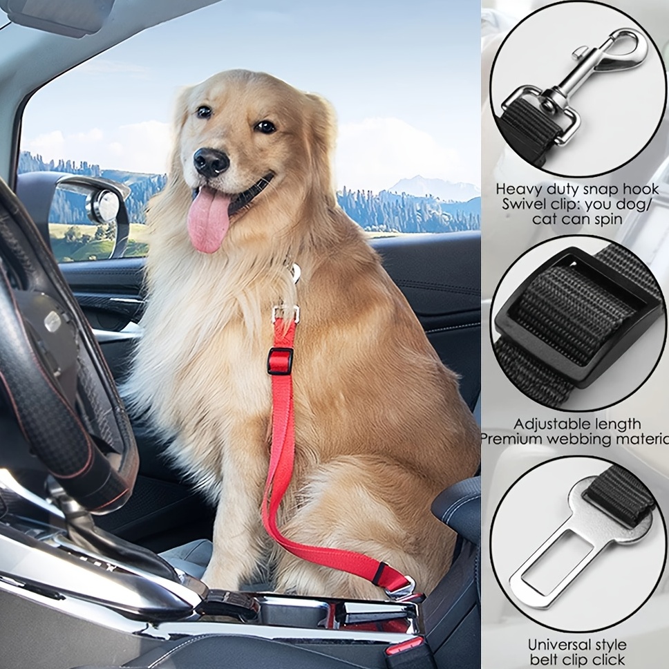 Adjustable Pet Cat Dog Car Seat Belt Pet Seat Vehicle Dog - Temu Kuwait