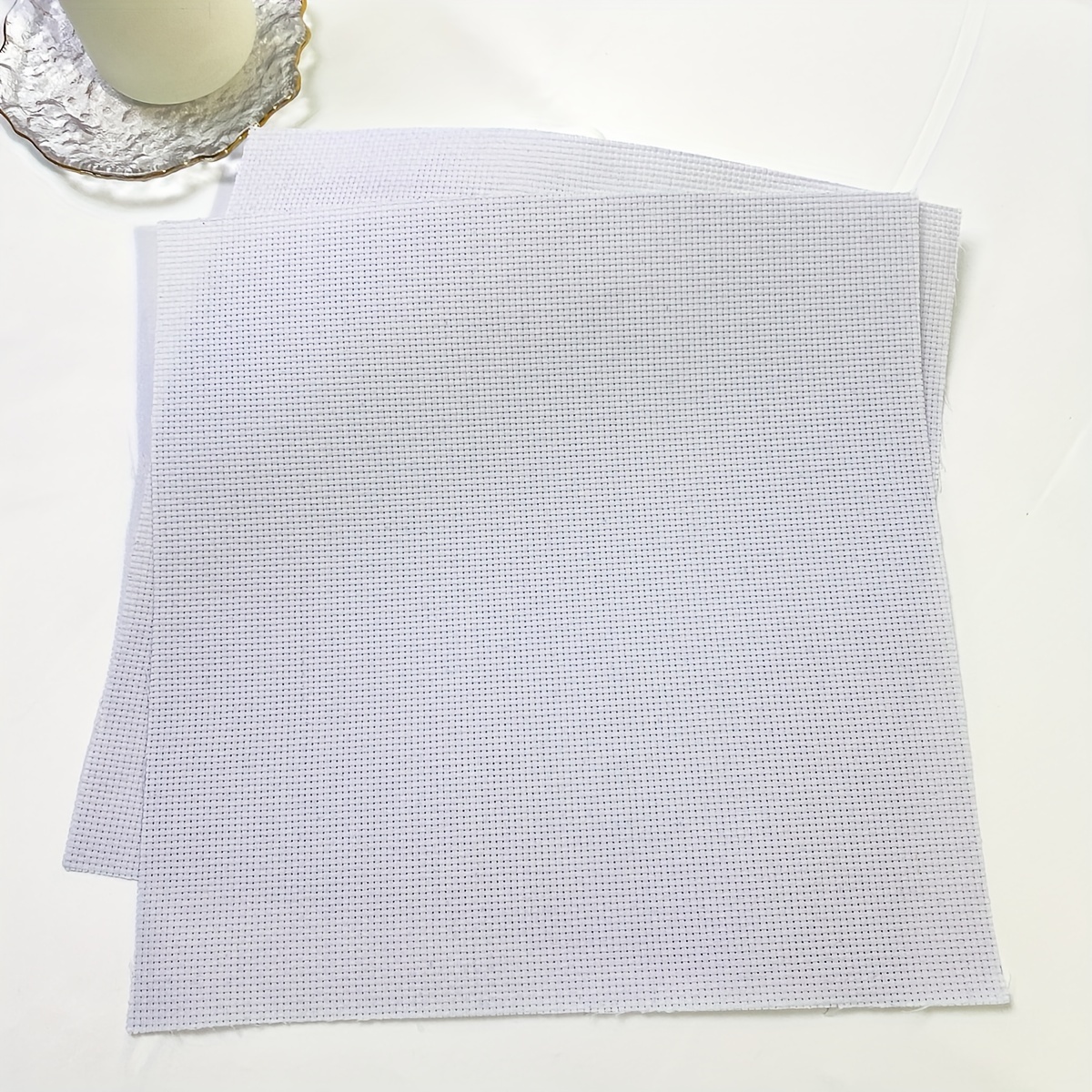 Pale Gray Gingham Cross Stitch Fabric
