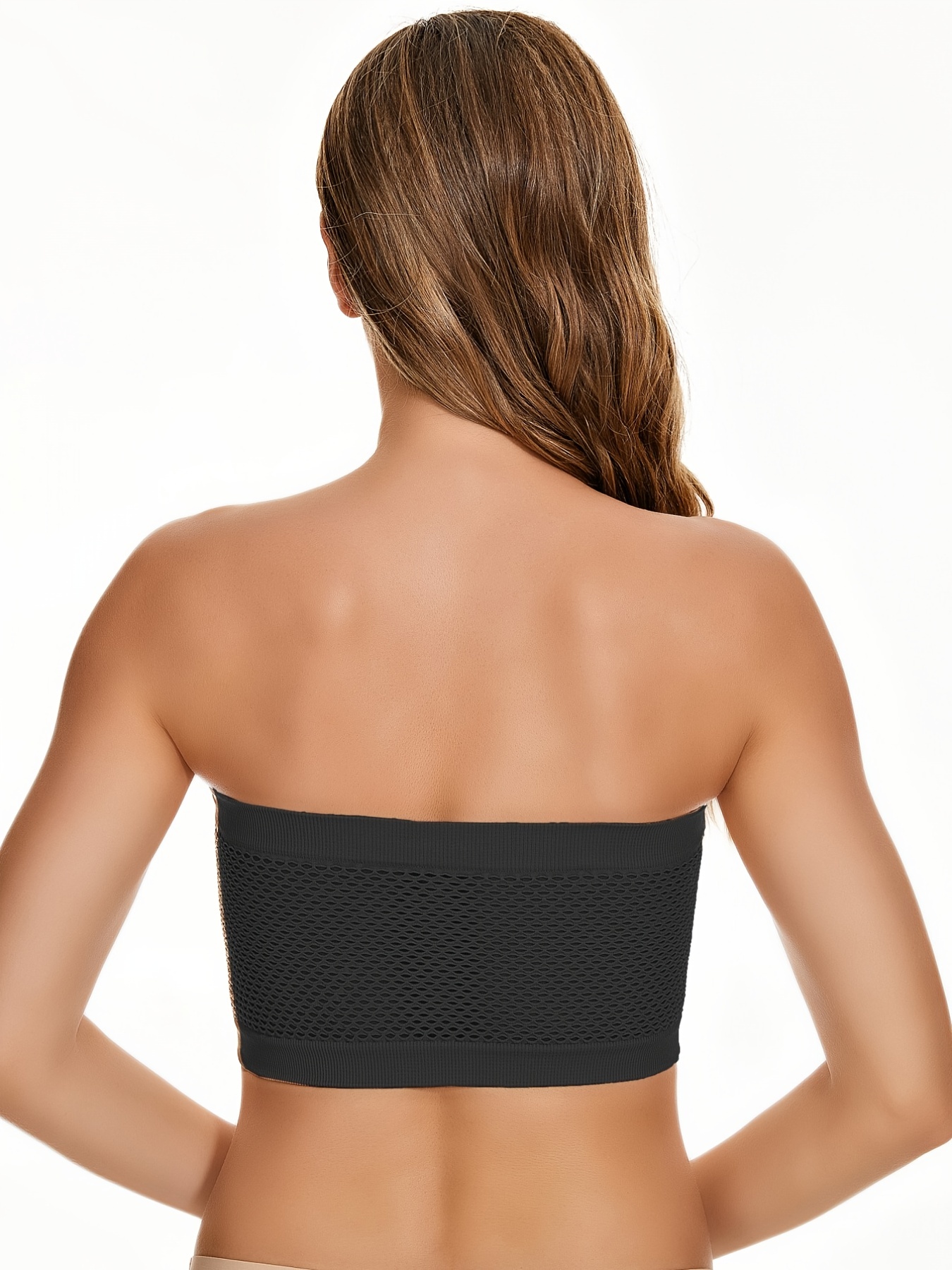  Girls Strapless Bandeau Bra - Seamless Training Bras for Teens.  Bustier Bra with Sponge Pad for Backless Dress Daily Clothing. 4 Pack  (Black) : Clothing, Shoes & Jewelry