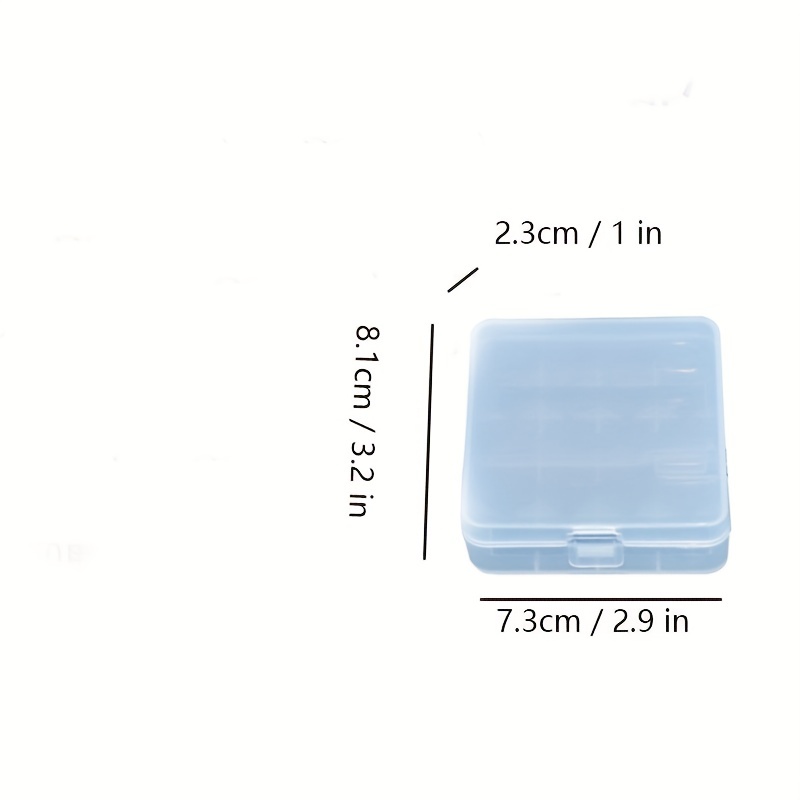 2pcs Rectangular Transparent Plastic Box Pp Material Storage