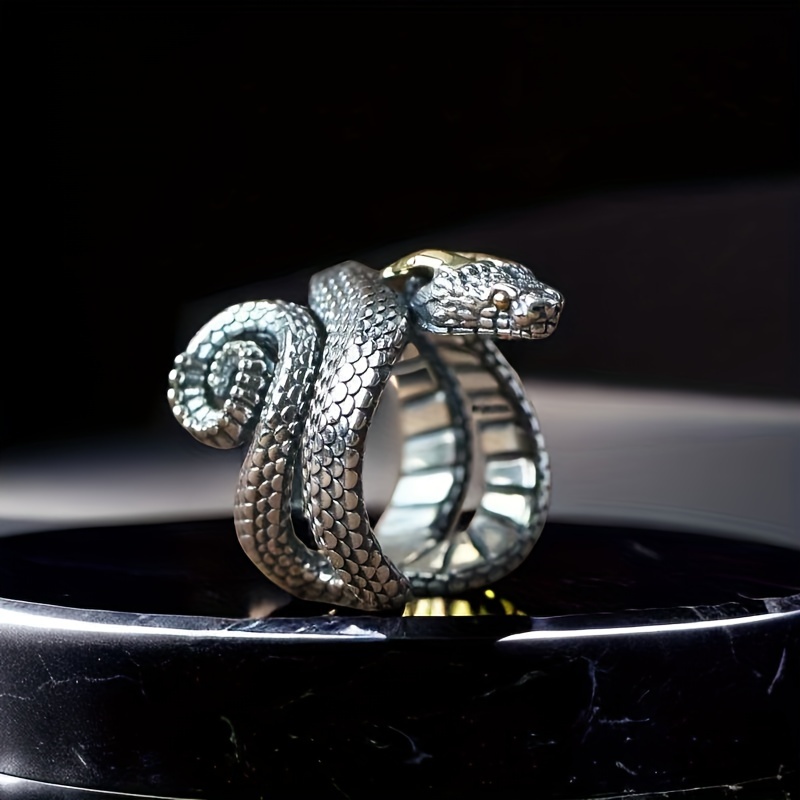 Bague En Forme De Serpent Animal R tro Cool Bague Ouverte Temu