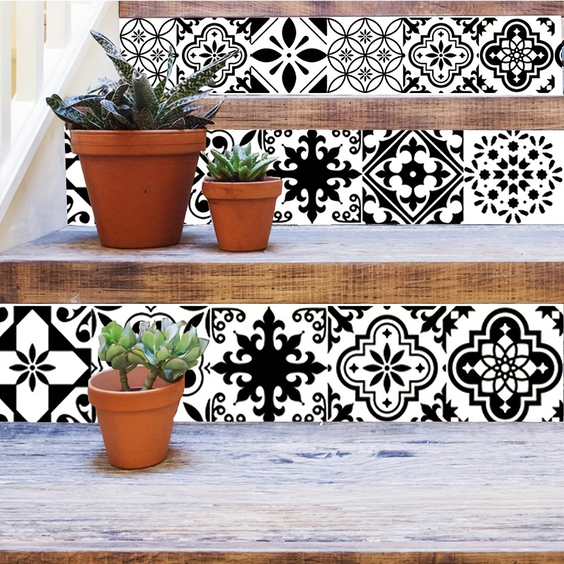 Moroccan Style Diy Stair Sticker Stair Riser Stickers Peel - Temu Canada