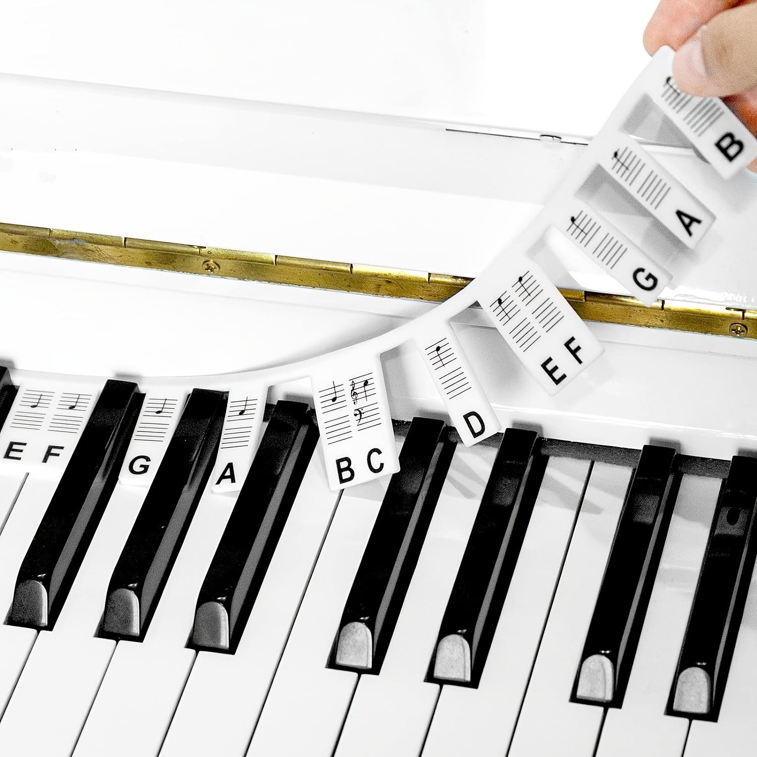 Removable 88-Keys Piano Keyboard Note Labels Reusable Piano Stickers BEST