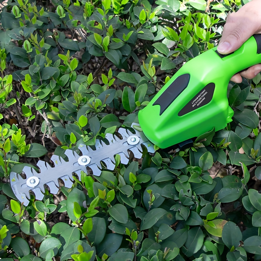 Cordless Grass Shears 2 in 1 Battery Powered Hedge Trimmer for Garden